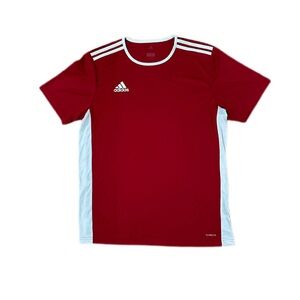 adidas Red and White Performance Soccer Jersey